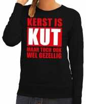 Foute kersttrui kerst is kut maar toch gezellig zwart voor dames