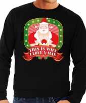 Foute kersttrui zwart this is why i love christmas voor heren
