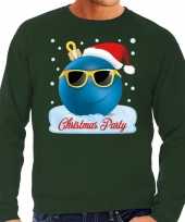Groene foute kerstsweater trui christmas party voor heren