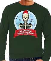 Groene foute kersttrui sweater last christmas i gave you my heart voor heren