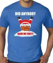 Grote maten fun kerstshirt outfit did anybody hear my fart blauw voor heren