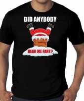 Grote maten fun kerstshirt outfit did anybody hear my fart zwart voor heren