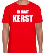 Rood fout kerstshirt t shirt ik haat kerst voor heren