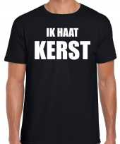Zwart fout kerstshirt t-shirt ik haat kerst voor heren